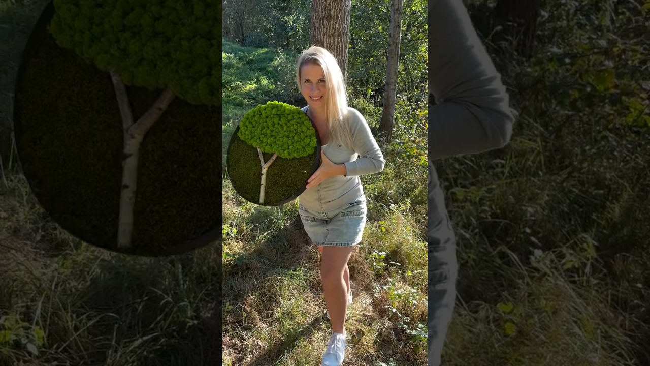 Kruhový mechový obraz 50cm #mechovyobraz #moss #decoration