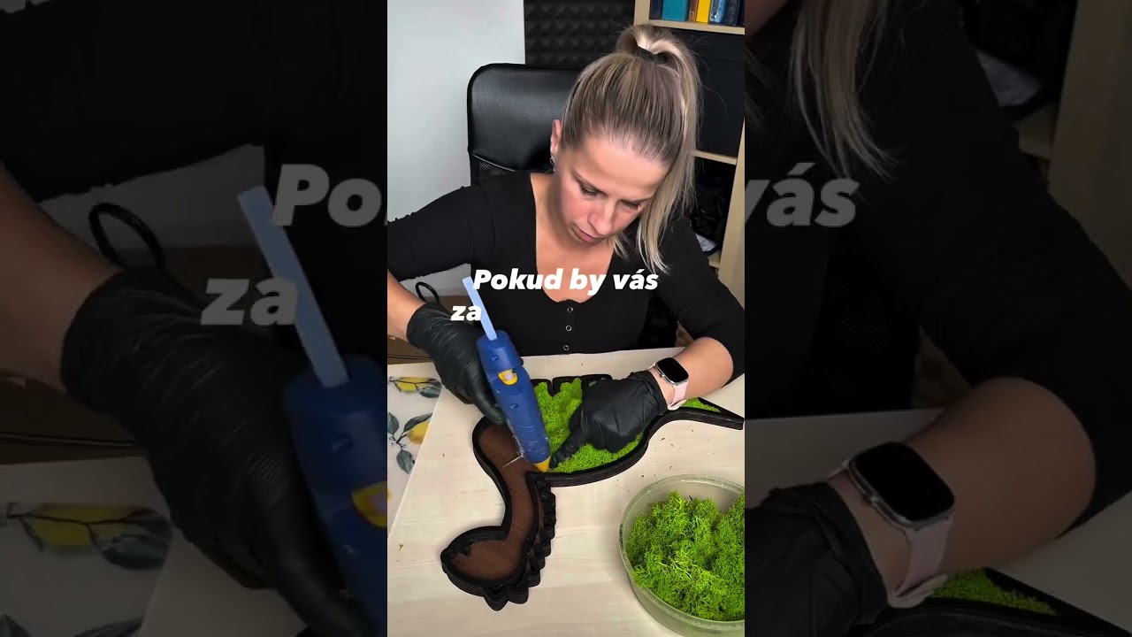 Mechová dekorace dinosaurus #decoration #mechovyobraz