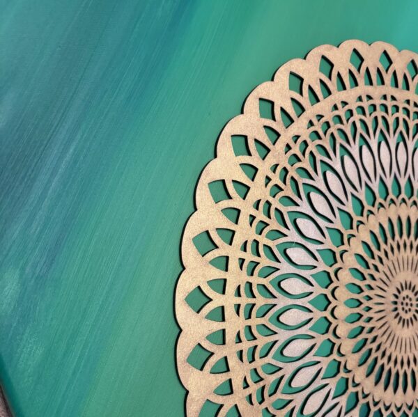 Mandala "Eranthis" na plátně 60x60 cm - Image 2