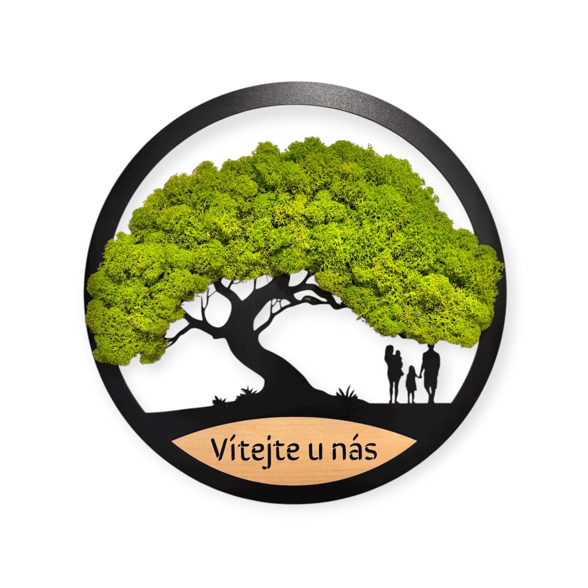 mandala od srdce rodinny mechovy strom 4