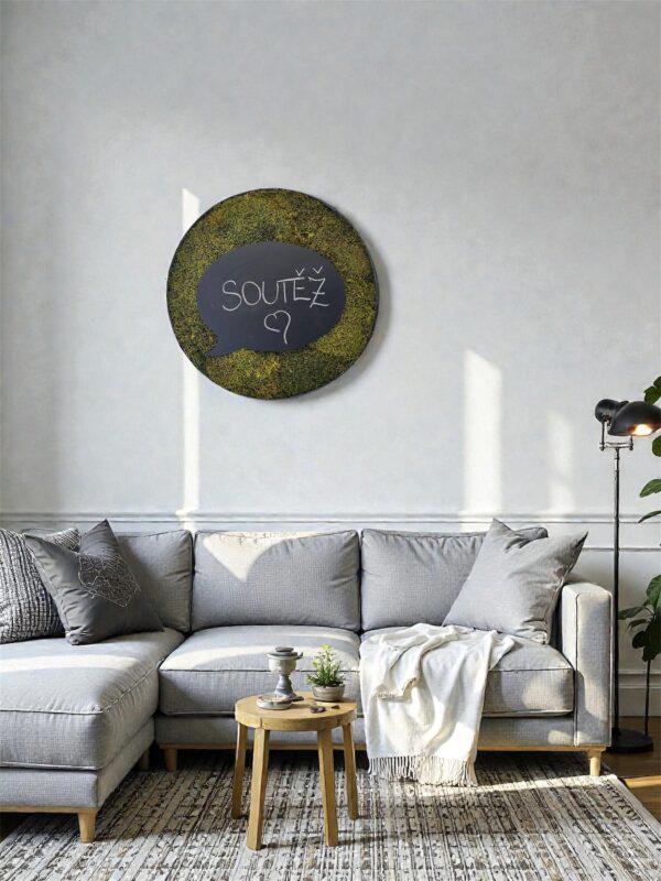 kulaty mechovy obraz 50 cm s magnetem 5